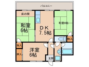 クラッシック戸畑の物件間取画像